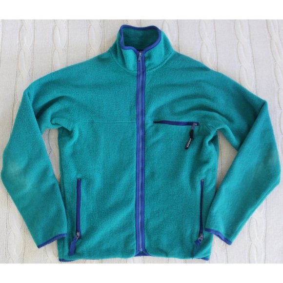Patagonia Other - Vintage PATAGONIA USA Made Synchilla Fleece Zip Jacket, M Medium FAIR CONDITION